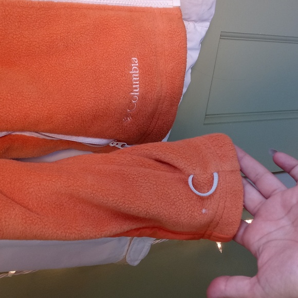 Women's Columbia Sportswear Interchange waterproof breathable white orange coat - Picture 8 of 14